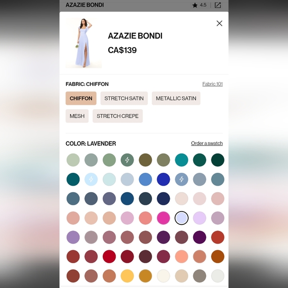 Azazie Bondi lavender bridesmaids dress with matching shawl - Picture 6 of 7